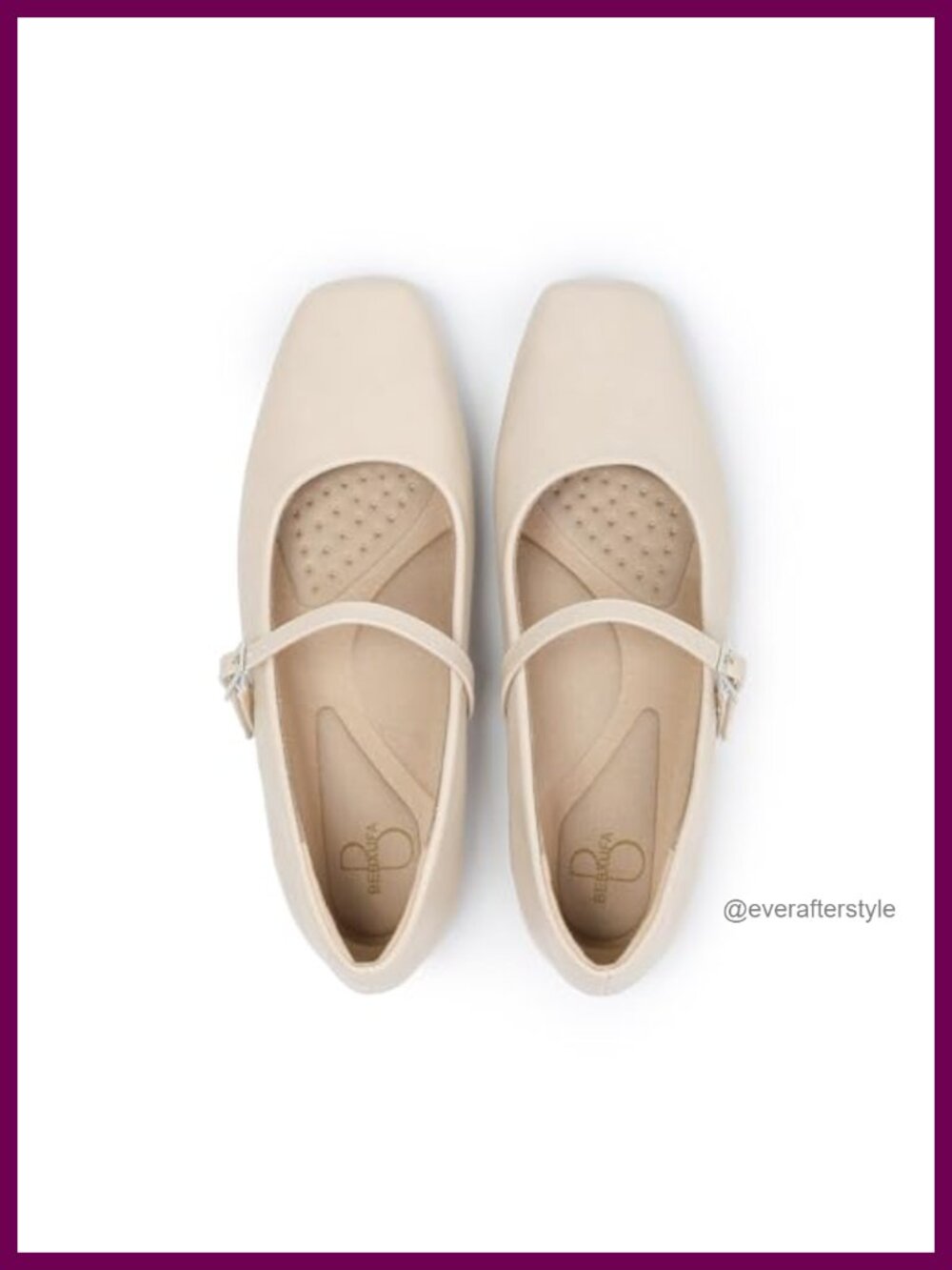 Square Toe Mary Jane Flats Adjustable Strap Faux Leather Comfort Ballet Shoes